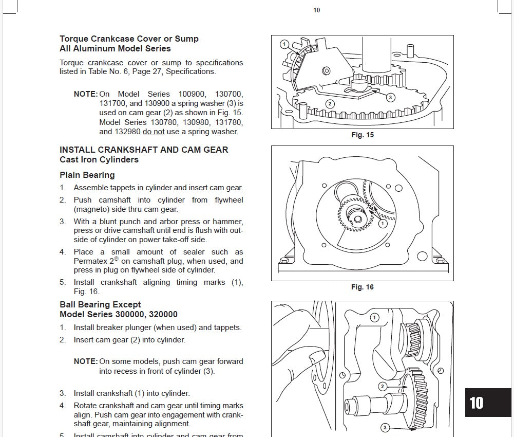 Briggs & Stratton Single Cylinder L-Head Engine Manual PDF - After 1981