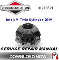 Briggs & Stratton Intek V-Twin OHV Engine Manual PDF - Service Repair