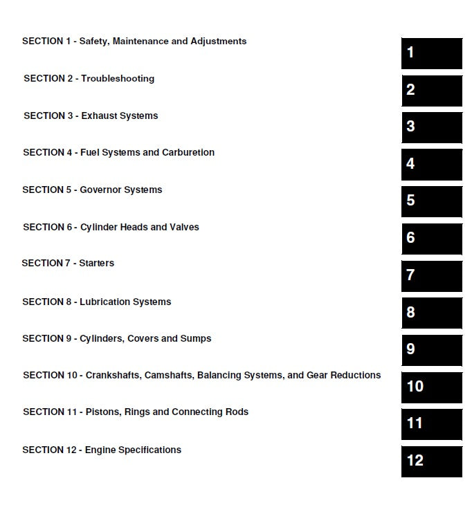 Briggs & Stratton Single Cylinder OHV Engine Manual PDF - Service Repair