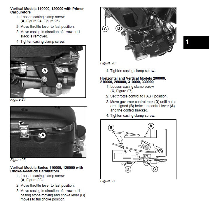 Briggs & Stratton Single Cylinder OHV Engine Manual PDF - Service Repair