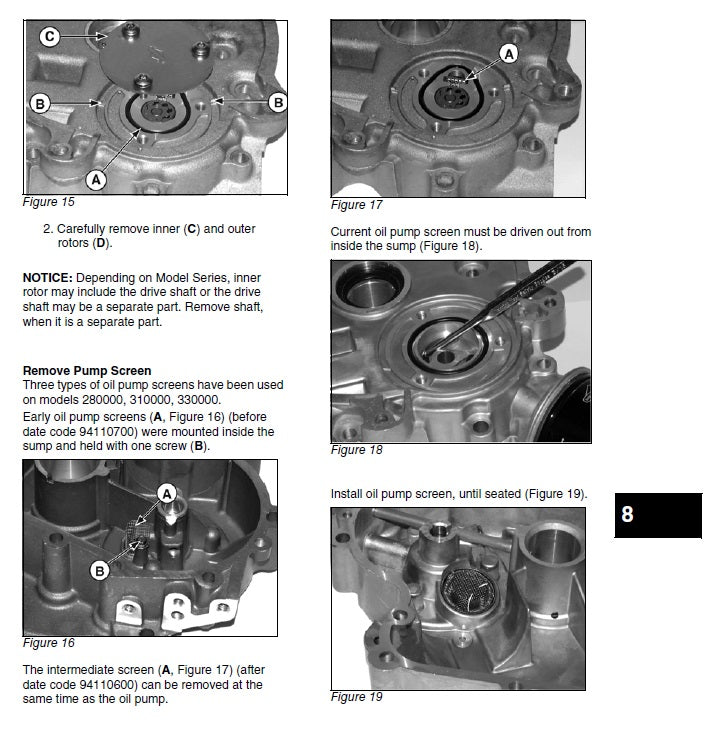 Briggs & Stratton Single Cylinder OHV Engine Manual PDF - Service Repair