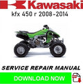 Kawasaki KFX 450R Workshop Manual PDF 2008-2014 - ATV Service Repair