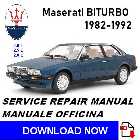 Maserati Biturbo service manual, manuale officina, 1982-1992 PDF