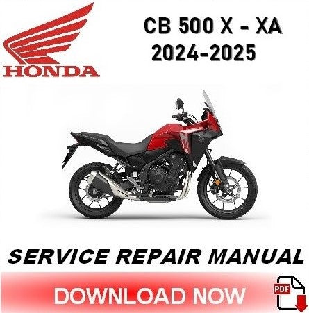 Honda CB 500X XA Workshop Manual PDF 2024-2025 - Motorcycle Service Repair