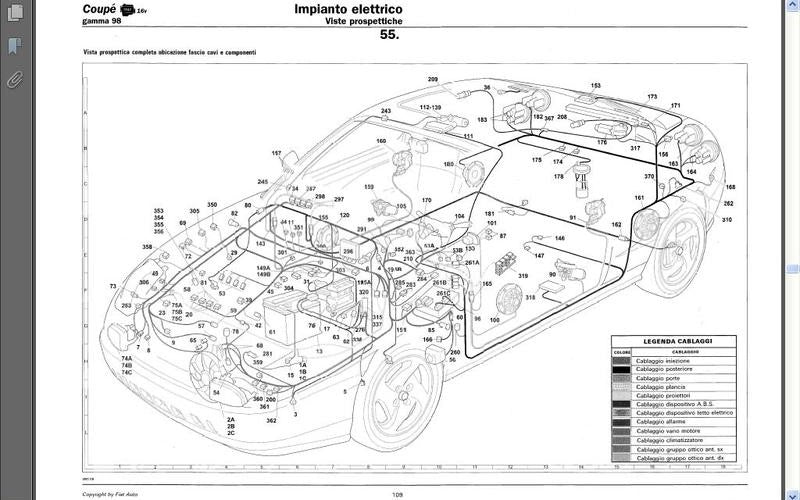 Fiat Coupe Workshop Manual PDF 1993-2001 - Italiano English Manuale officina.