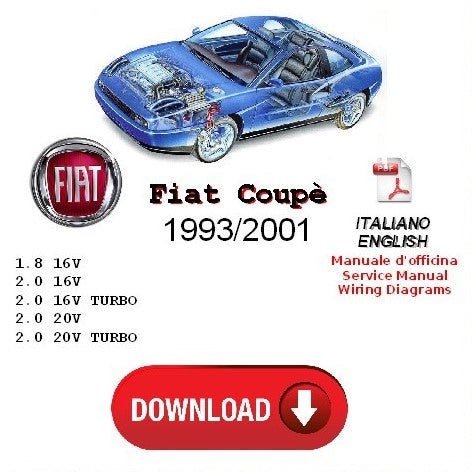 Fiat Coupe Workshop Manual PDF 1993-2001 - Italiano English Manuale officina.