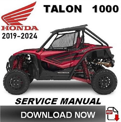 Honda Talon 1000 Workshop Manual PDF 2019-2024 - UTV Service Repair