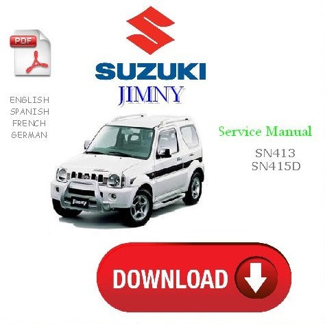 Suzuki Jimny Workshop Manual PDF 1998-2008 - SN413, SN415D 4x4 Repair