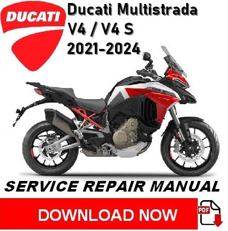 Ducati Multistrada V4 - V4S Workshop Manual PDF 2021-2024 - Motorcycle Service