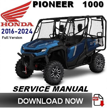 Honda Pioneer 1000 Workshop Manual PDF 2016-2024 - UTV Service Repair