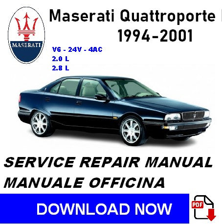 Service Manual Manuale Officina Maserati Quattroporte IV 1994-2001 Motore Engine