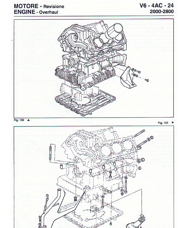 Service Manual Manuale Officina Maserati Quattroporte IV 1994-2001 Motore Engine