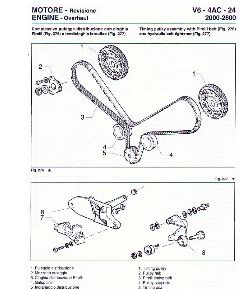 Service Manual Manuale Officina Maserati Quattroporte IV 1994-2001 Motore Engine